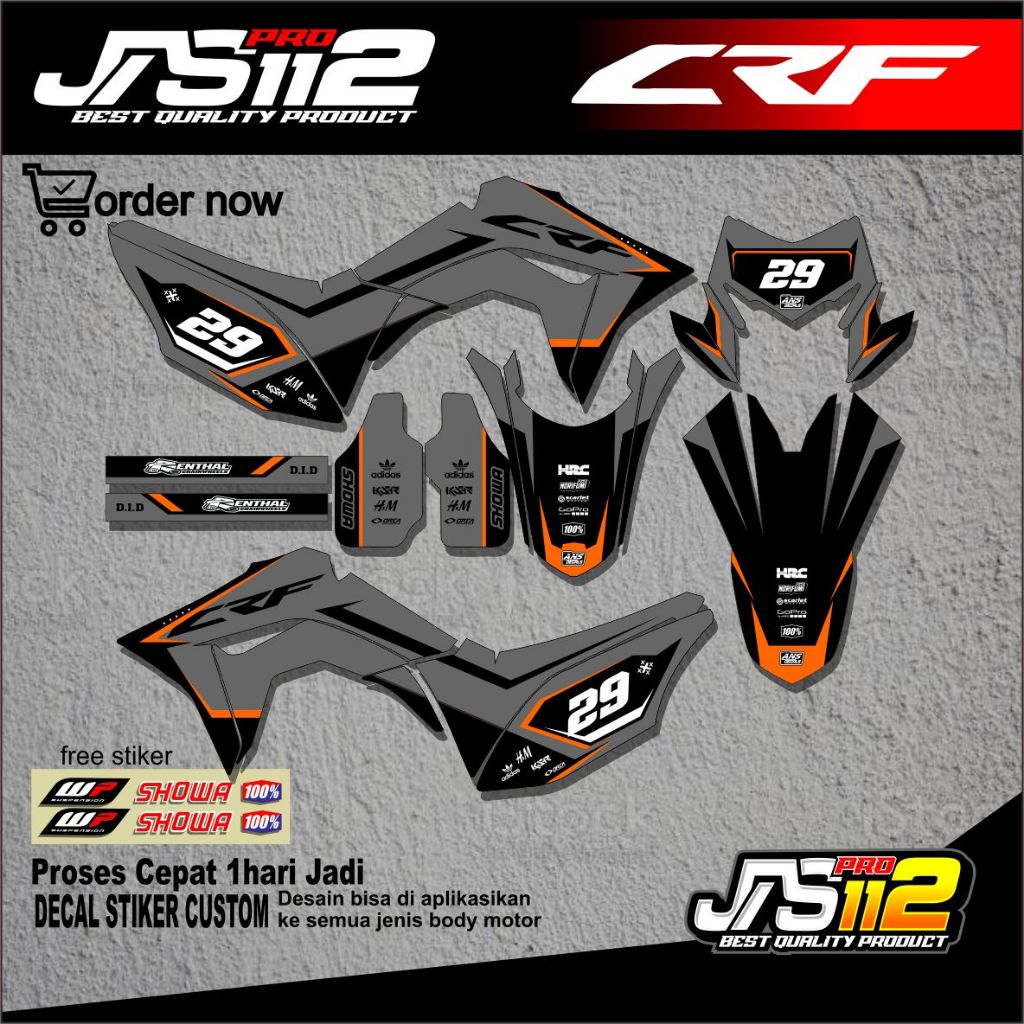 Decal Sticker Crf 150 L- Stiker Motor CRF - Setiker Honda Crf 150L