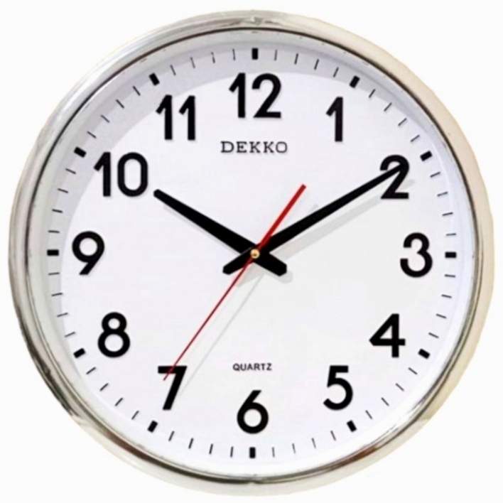 Jam Dinding Dekko Ukuran Jumbo Besar Diameter 40 cm Putih Tebal Minimalis