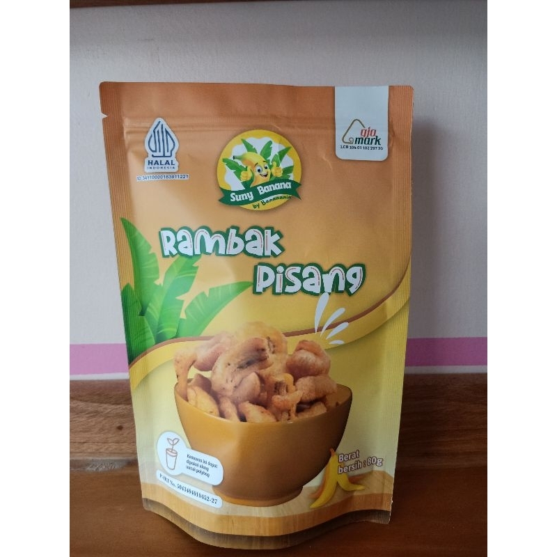 

[Bananania] Rambak Pisang 80gr - Camilan Enak Renyah Sehat