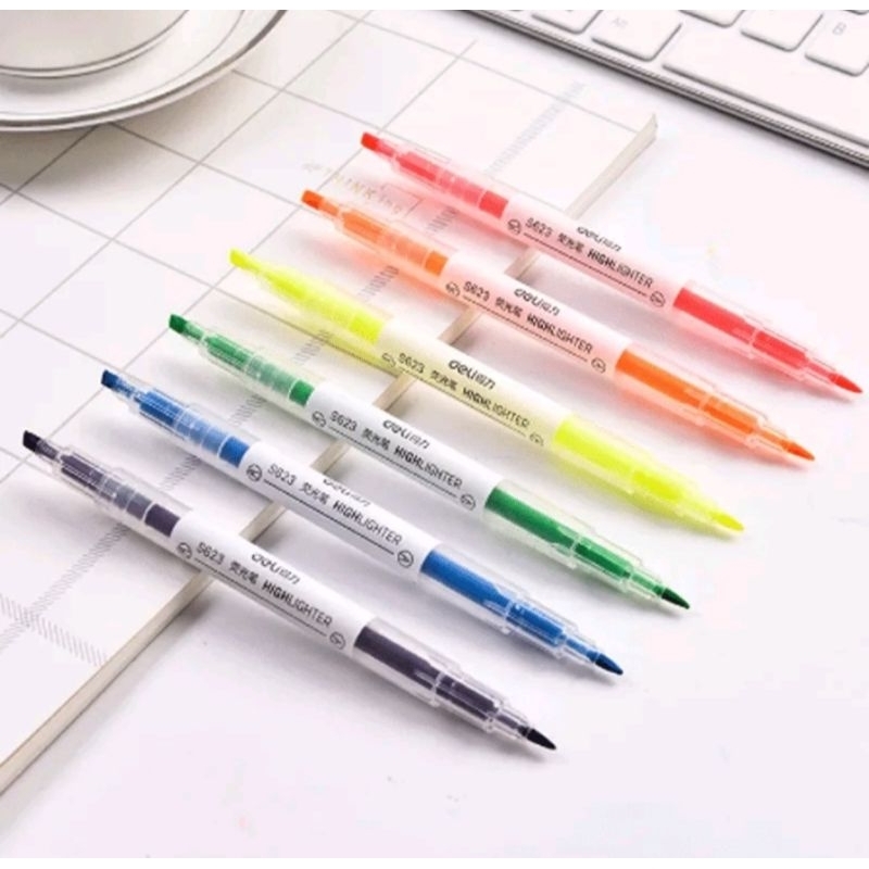 

STABILO HIGHLIGHTER 2 IN 1 SET ISI 6 PCS / PENSIL STABILO WARNA WARNI 2 SISI