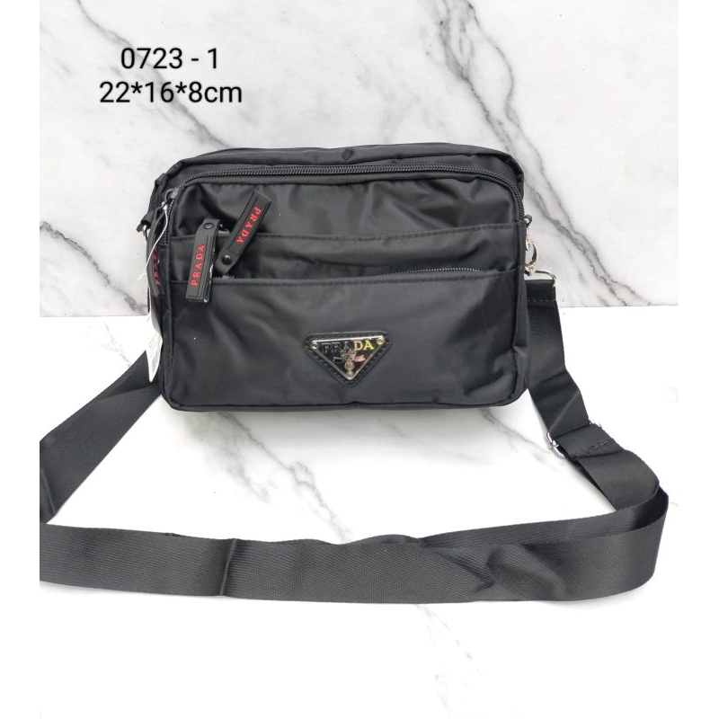 TAS SELEMPANG PRIA PRADA MESSENGER BAG IMPORT TERLARIS PA 7113