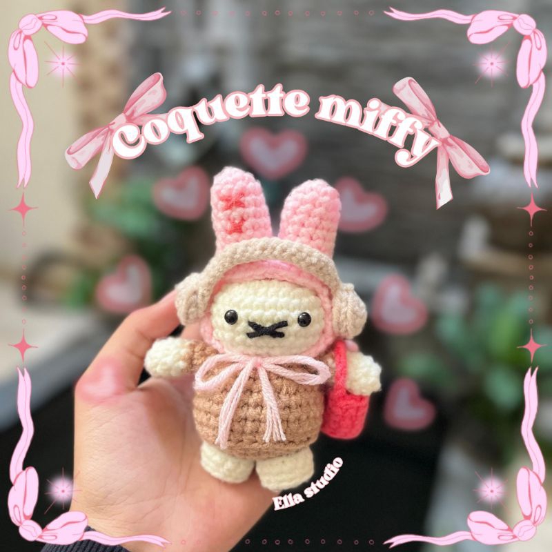 Boneka Miffy | Coquette Miffy Doll | Amigurumi Miffy