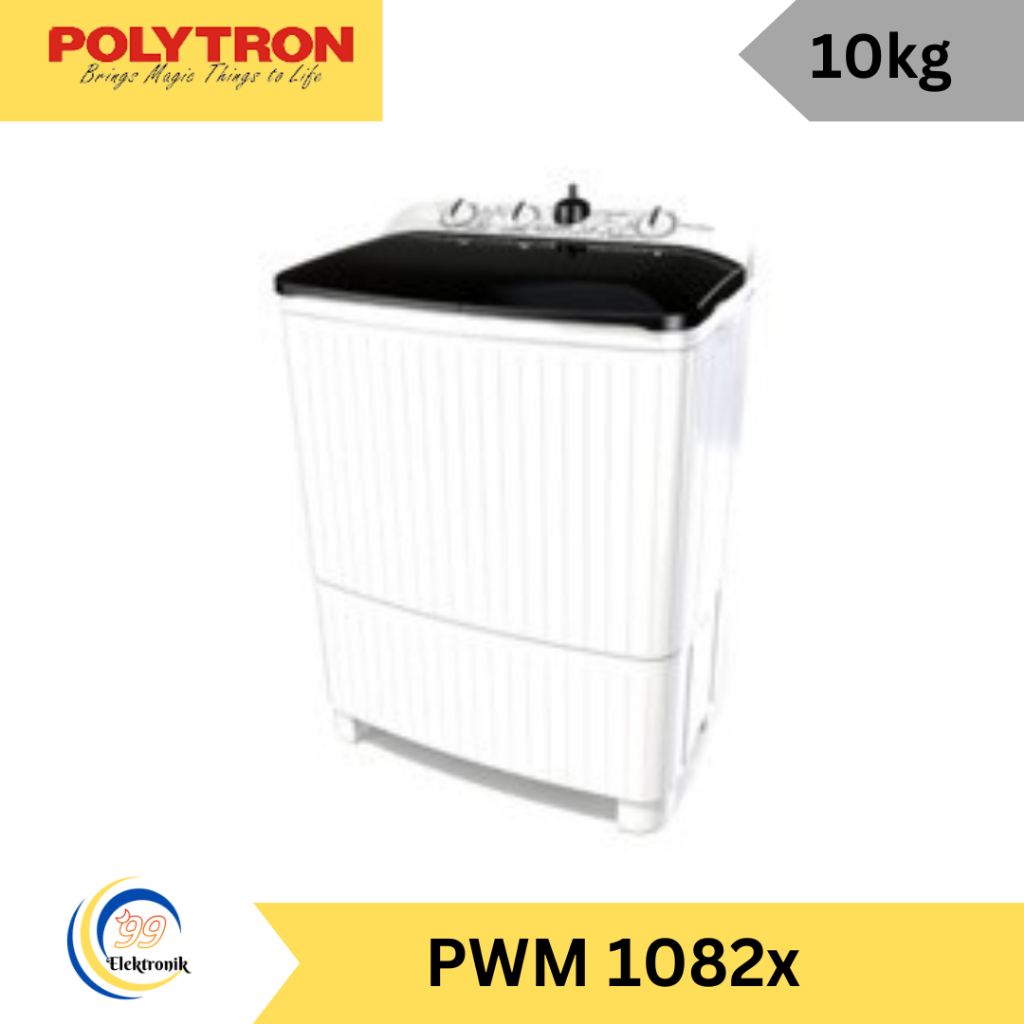 Polytron Mesin Cuci 2 Tabung 10KG PWM 1082x