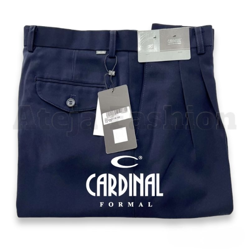 PROMO - CARDINAL FORMAL TEFLON CELANA KERJA 100% ORIGINAL Celana Kerja Pria WARNA NAVY size 27-44 - 