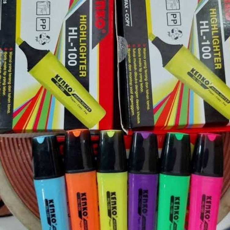

KODE Y9I BOX ISI 1 HIGHLIGHTER KENKO HL1 TEXTLINER PENANDA