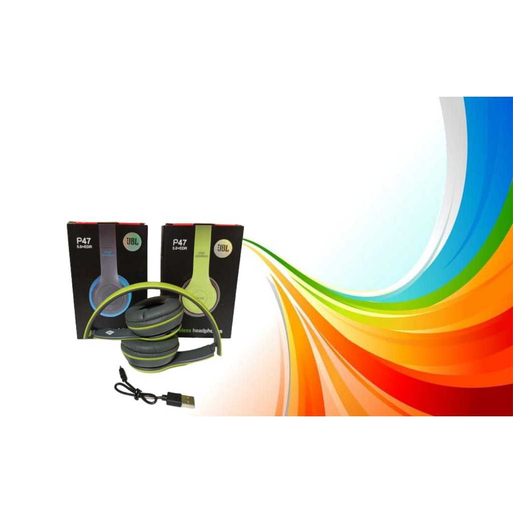 HEADPHONE BLUETOOTH JBL P47 TANPA KABEL