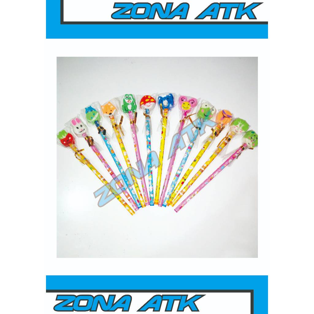 

pensil lucu, pensil & penghapus