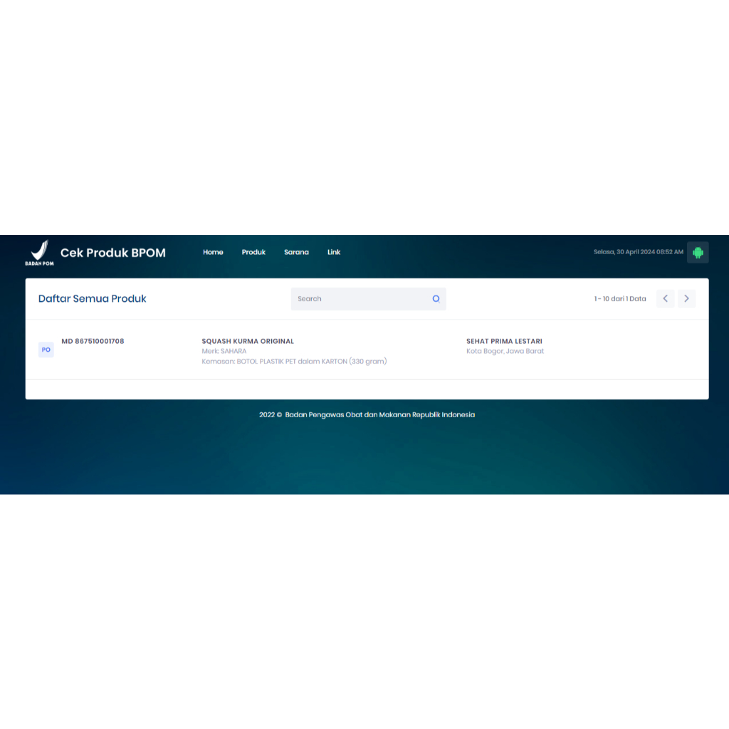 

Sari Kurma SAHARA 330Gr ORIGINAL