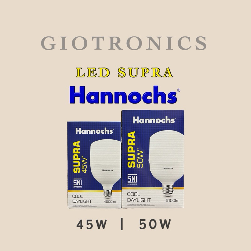 LED Bohlam Supra Hannochs 45Watt 50 Watt Cahaya PUTIH