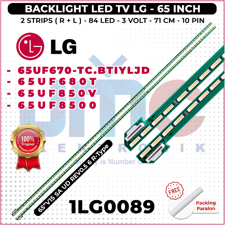 BACKLIGHT TV LED LG 65 INCH 65UF670T-TC.BTIYLJD 65UF680T 65UF850V 65UF8500 65UF670T