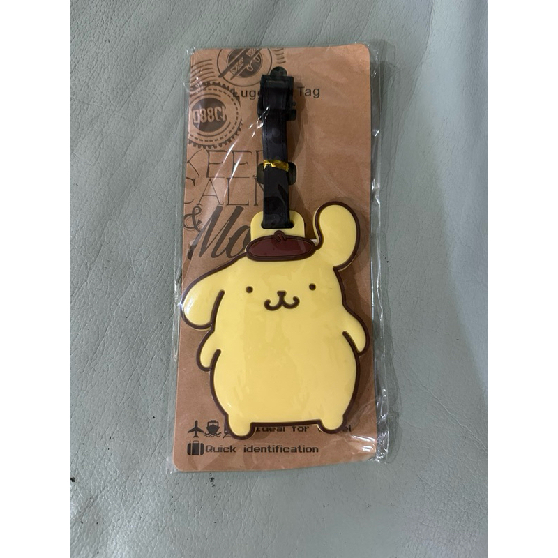 luggage tag/gantungan koper tas pompompurin sanrio