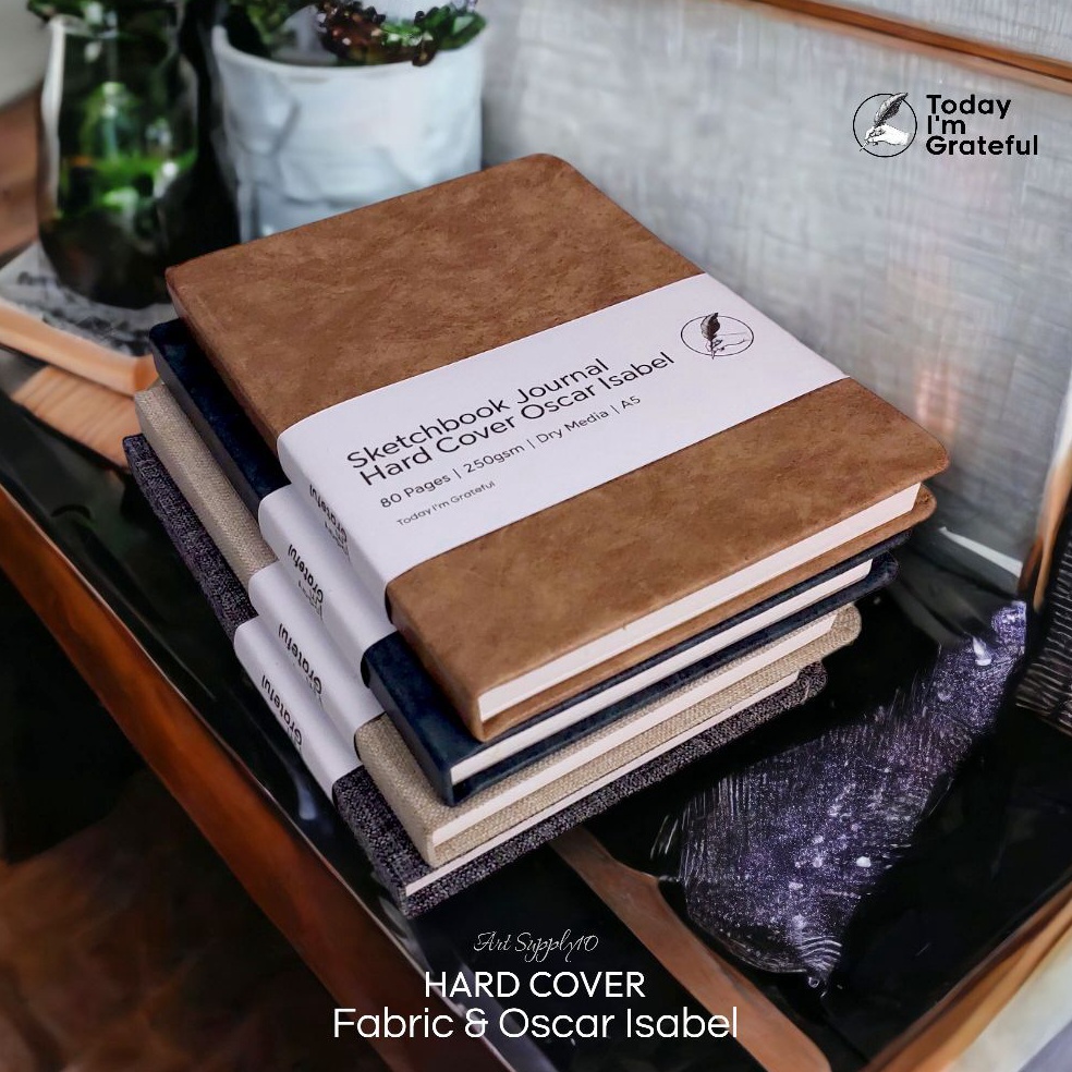 

KODE B6F6 Sketchbook Hard Cover Kulit Oscar Fabric Jurnal A5 25gsm 8 Halaman