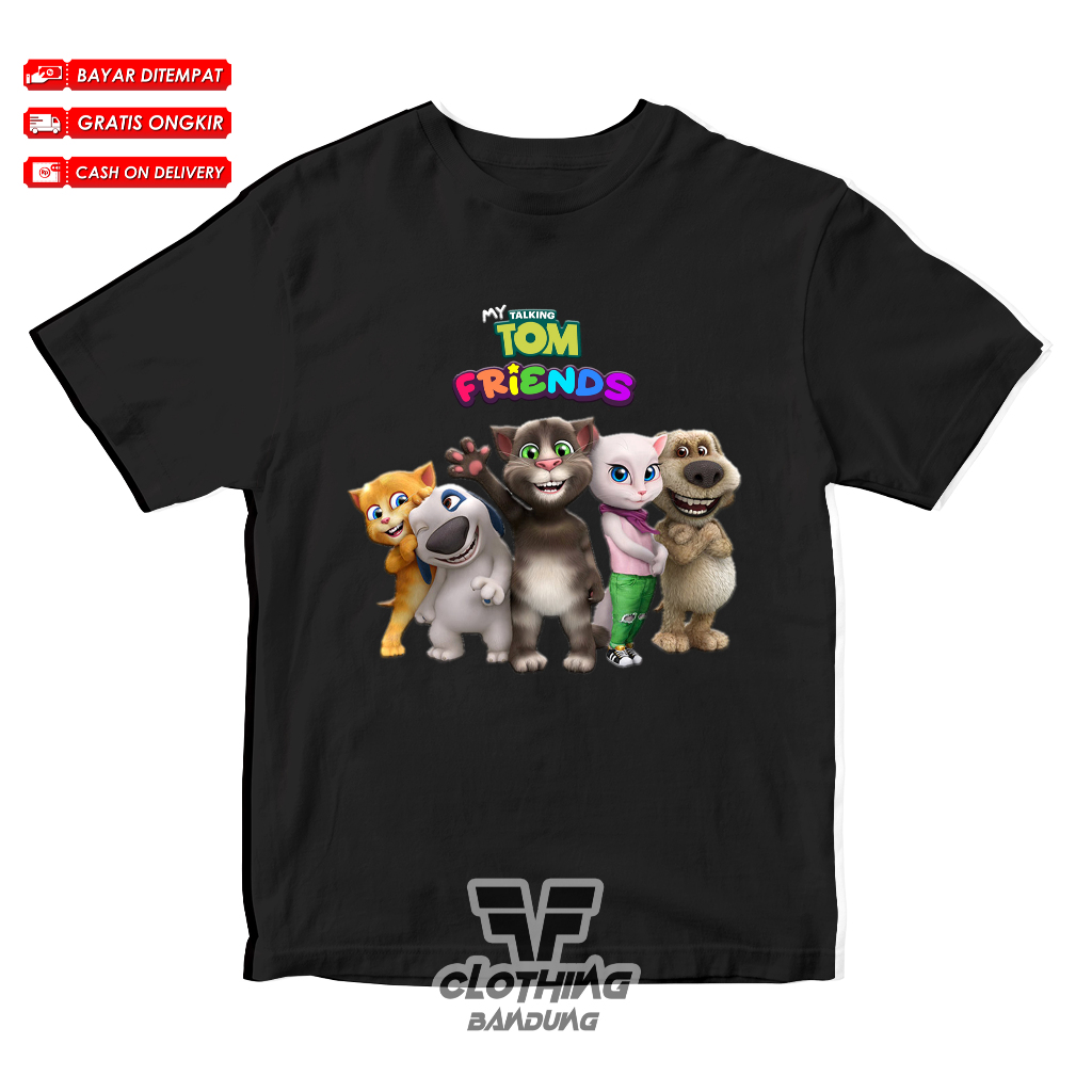 talking tom friends kaos anak my talking tom friends baju kucing tom and friends