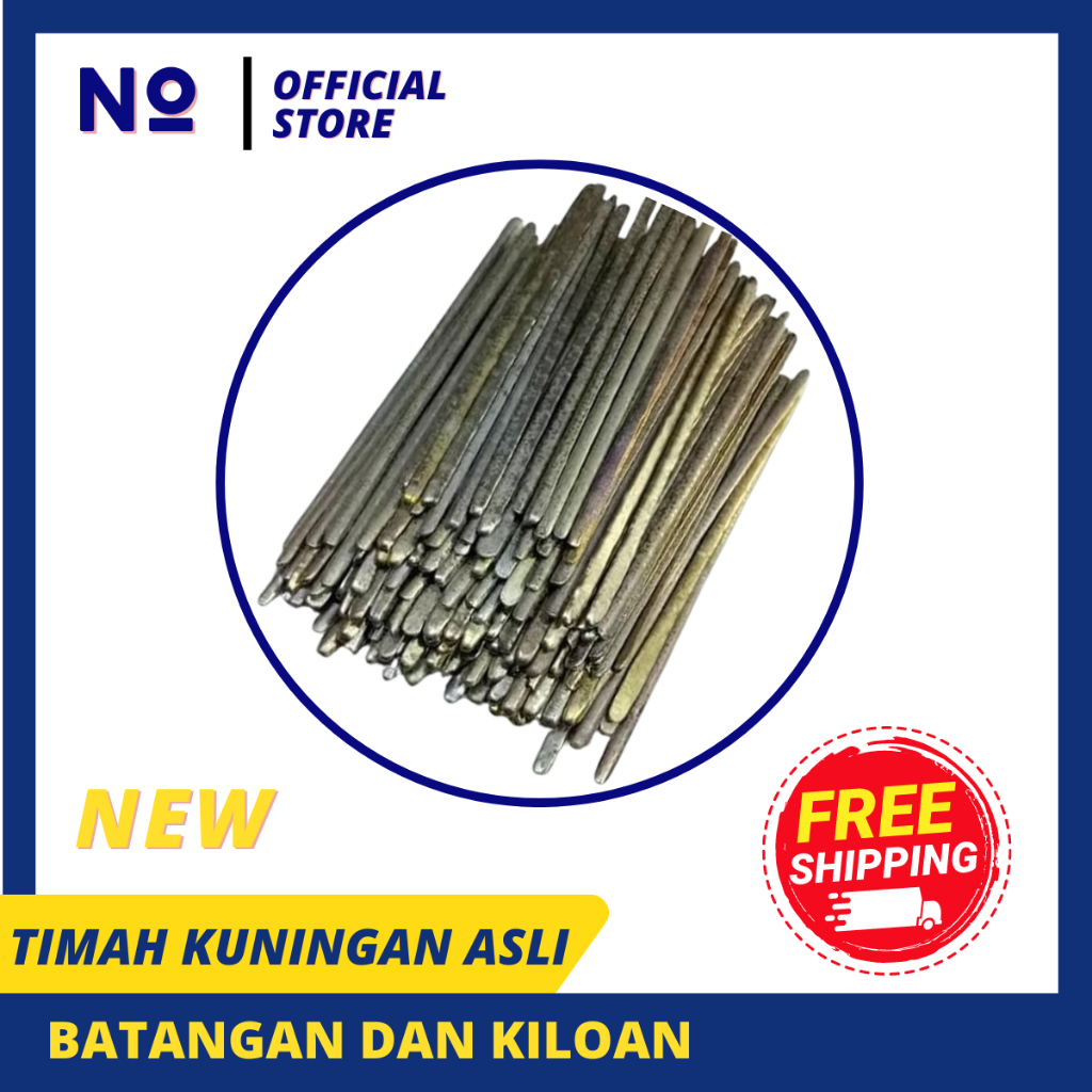 Timah kuningan batangan 1-15 batang MURAH untuk patri kiloan kualitas super cap pancing