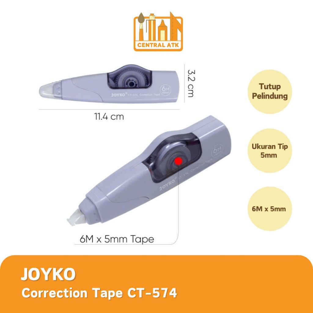 

STIPO KERTAS | TIP-EX | CORRECTION TAPE JOYKO CT-574
