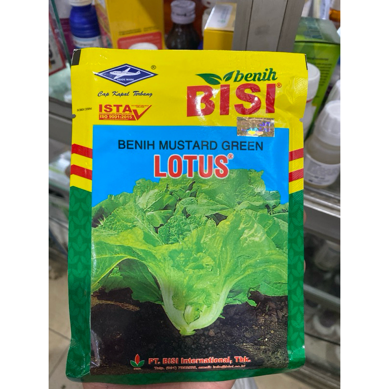 Benih sayur sawi pahit lotus cap kapal terbang chia thai 50gr
