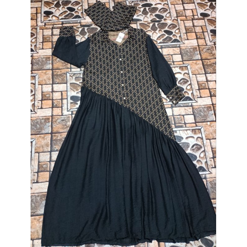 gamis savika set hijab segi empat