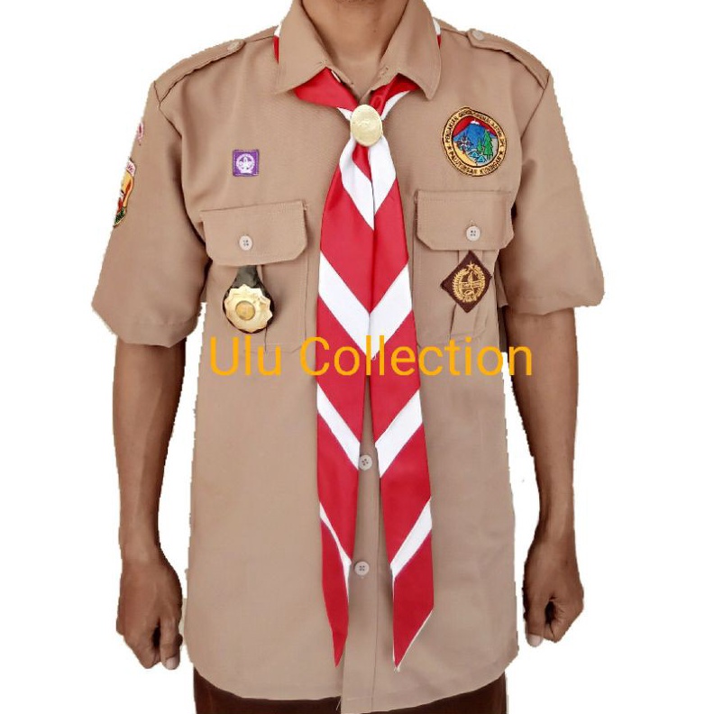 

KODE O78S Baju Pramuka Pembina Rapilo Larici Lengan Pendek Seragam Harian