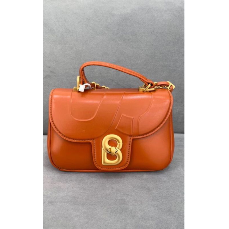 PRELOVED alma flap bag smooth finish small - ginger