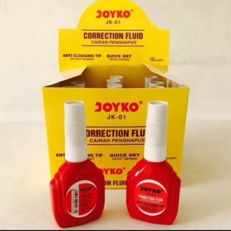 

KODE L7L2 BOX ISI 12 CORRECTION FLUID JOYKO JK1 TIP EX CAIRAN KOREKSI