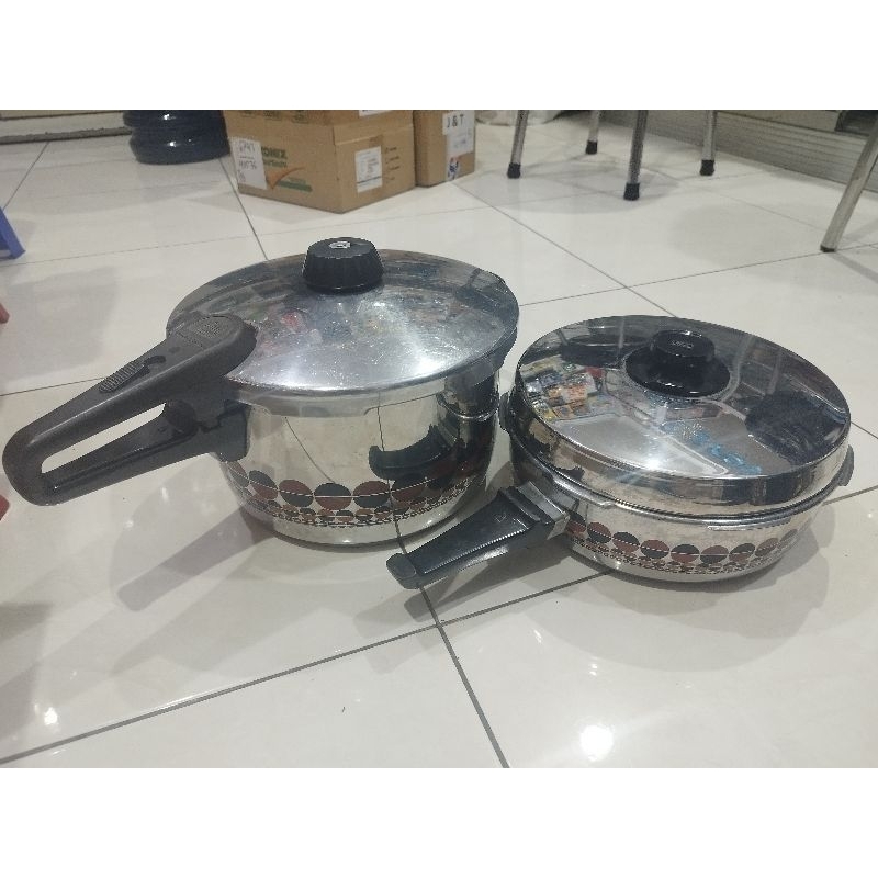 (PRELOVED) Fissler pressure cooker (dapat 2 panci) Panci Presto / Fissler / Fissler Vitaquick Premiu