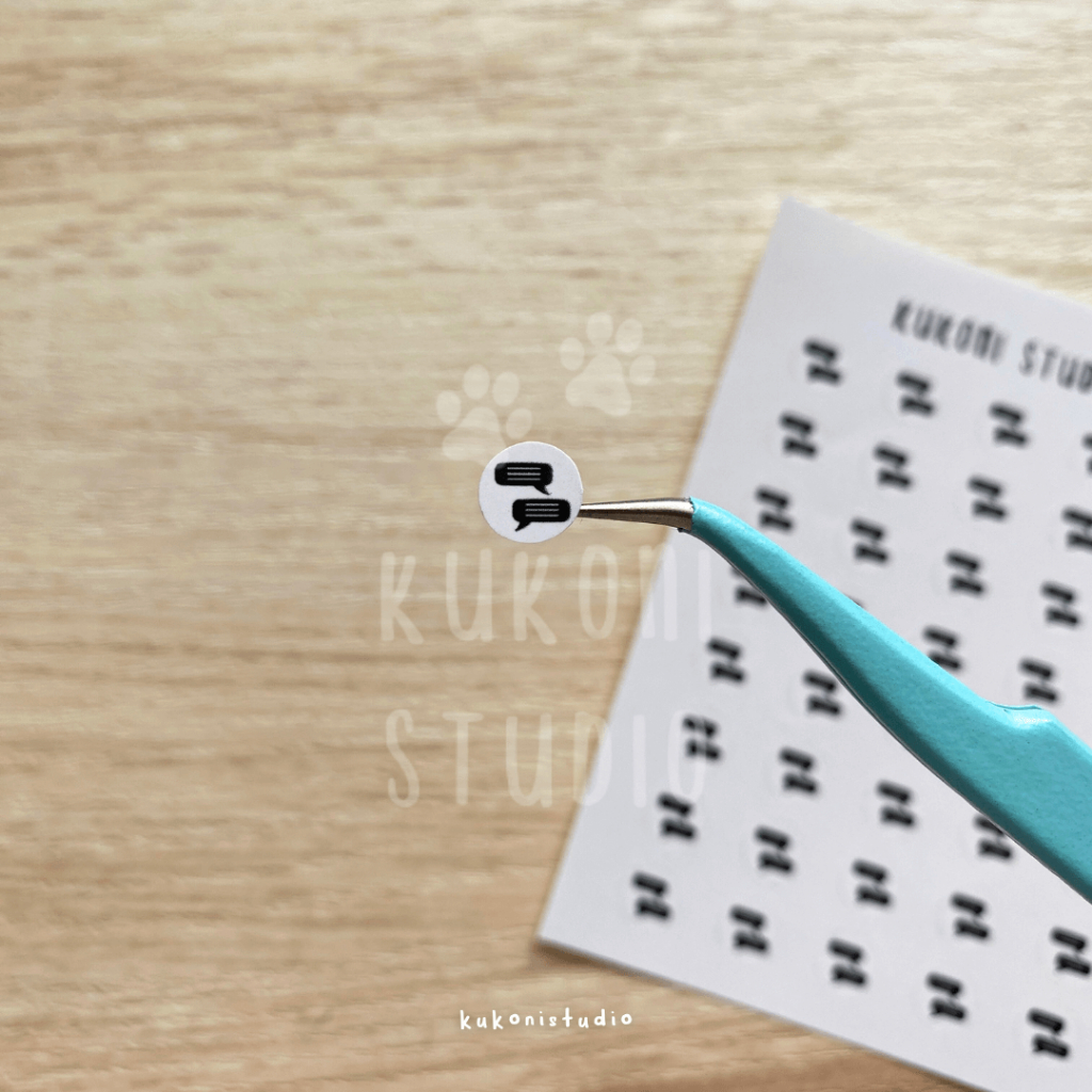 

Stiker Percakapan (Bubble Chat Sticker) | Kukoni Studio Tiny Icon Sticker