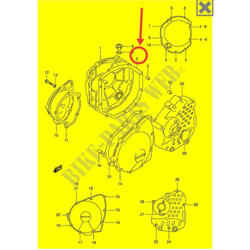 Gasket Kopling Suzuki GSX750 Police Inazuma Original