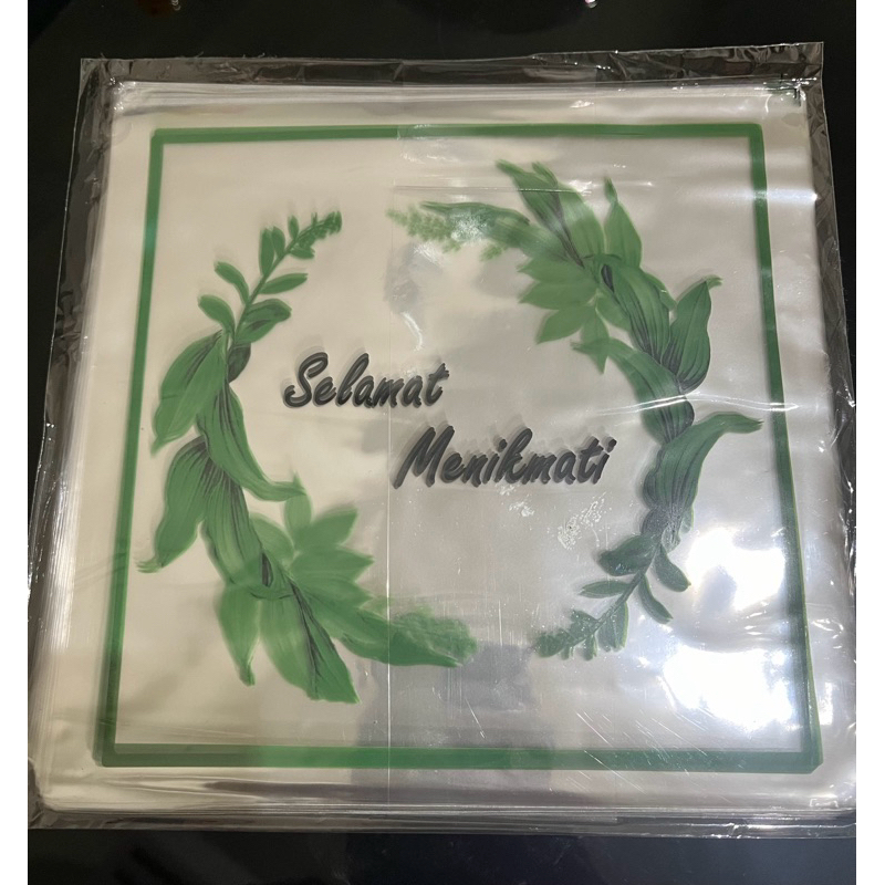Plastik Selamat Menikmati [Tutupan Nasi Kotak Dus Kue]