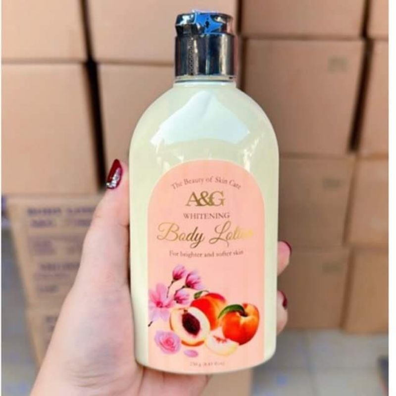 ❤️GFJ❤️A&G WHITENING BODY LOTION PEACH