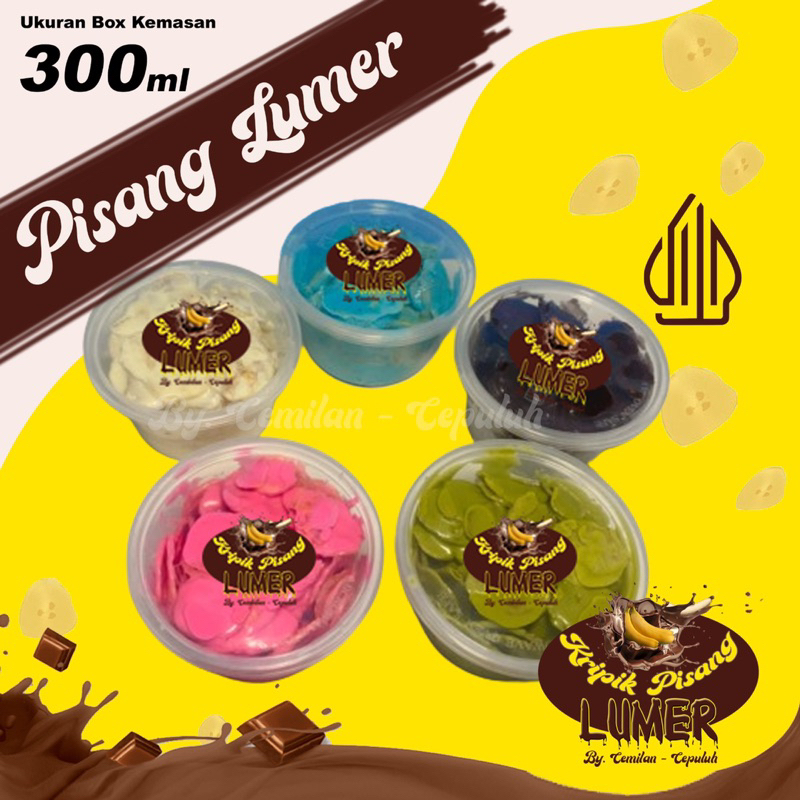 

Kripik Pisang Coklat Bervarian beraneka rasa isian Box 300ml kriuk pisangnya lumer coklatnya