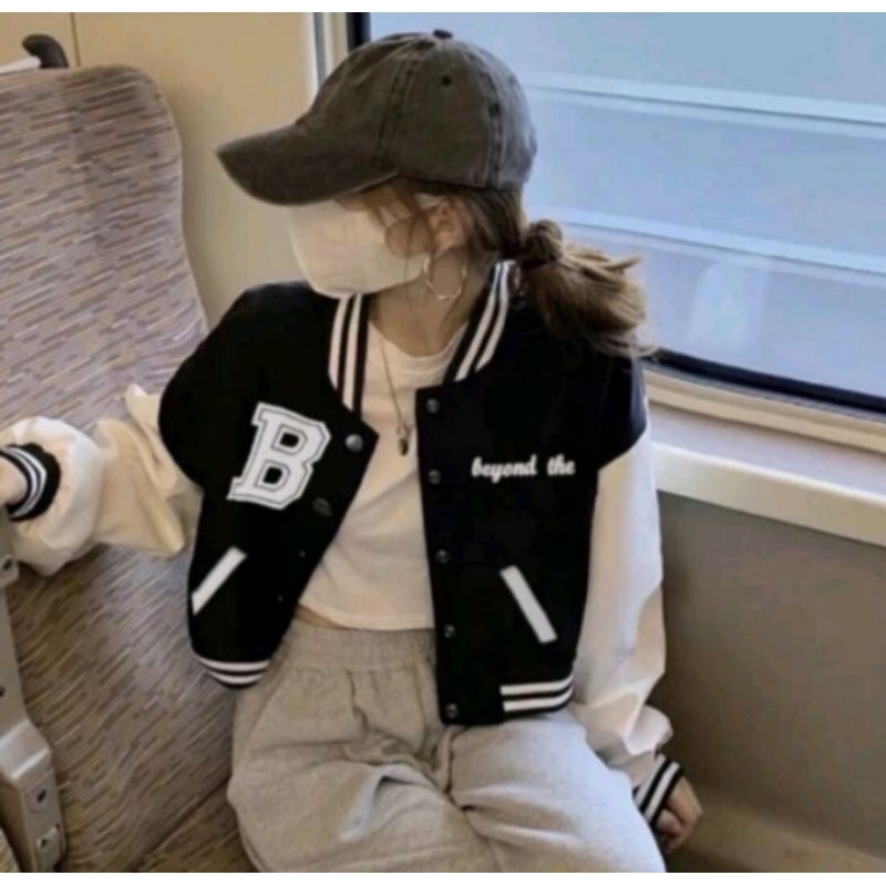 JAKET BASEBALL VERSITY | JAKET WANITA KOREAN
