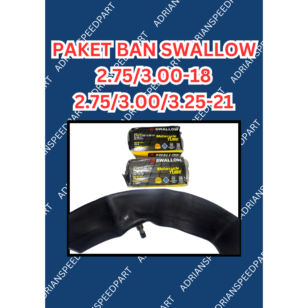 SWALLOW Paket Ban Dalam motor trail ring 18+21