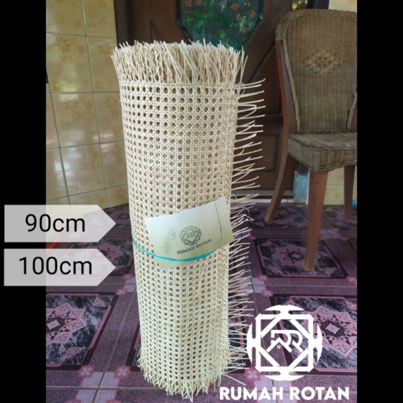 Anyaman Rotan Roll 90 & 100cm Motif Open Bunga Tanjung
