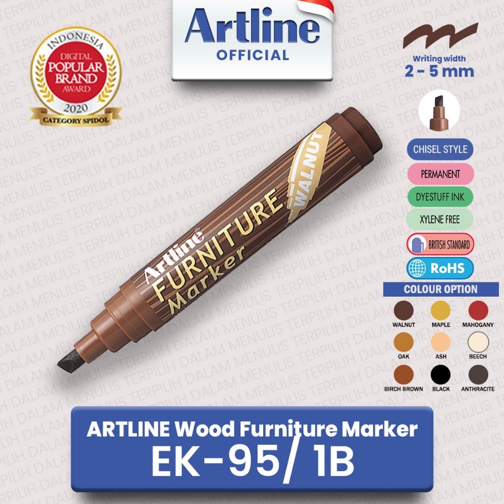 

KODE Q69E ARTLINE Spidol Furniture Wood Kayu Marker EK951B