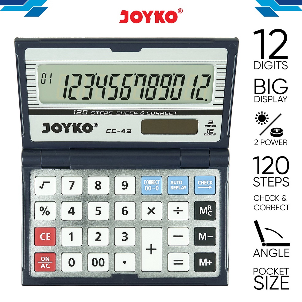 

KODE T86E Calculator Kalkulator Joyko CC42 12 Digits Check Correct