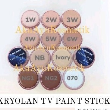 

KODE Y58P Mini Kryolan TV Paint Stick 8ml Crayolan Supracolor TV Paint BPOM Ori Contour