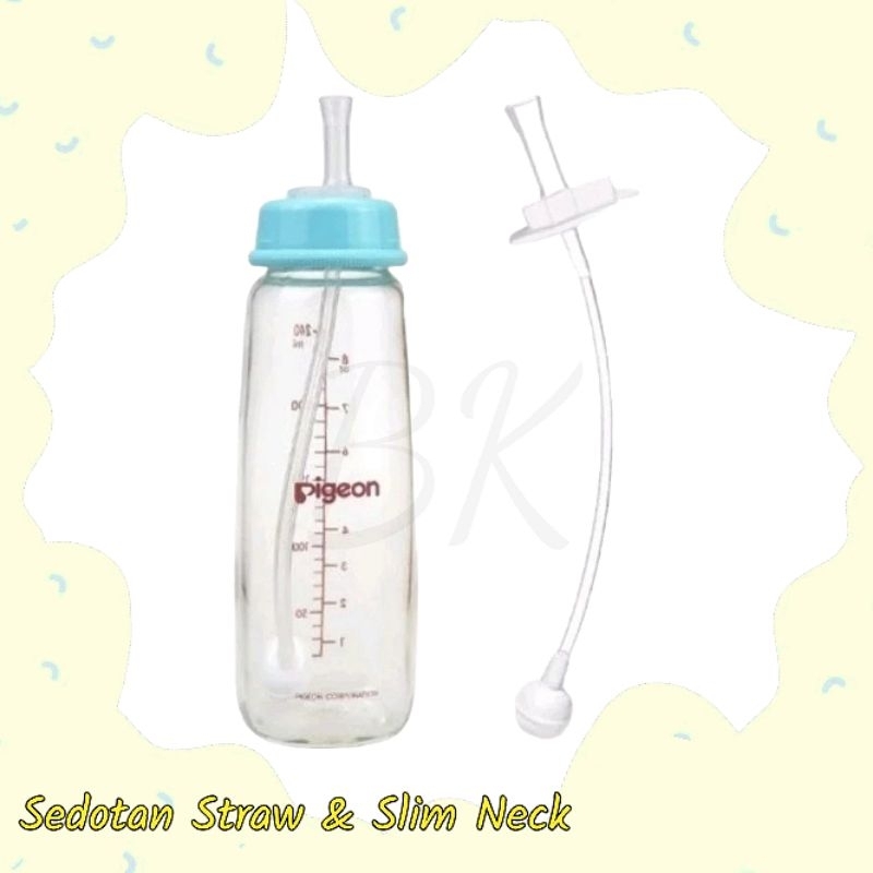Pengganti Dot Sedotan Straw dan Sippy Botol Slim Neck Pigeon, Huki, dll
