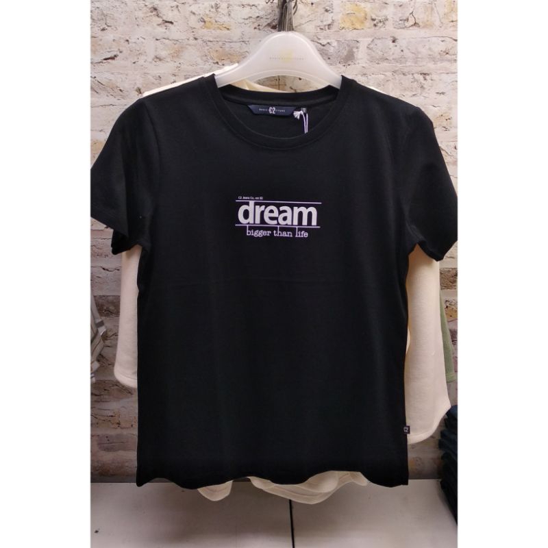 C2 OUTFITTERS T-SHIRT HITAM WANITA C2 ORIGINAL T-SHIRT HITAM