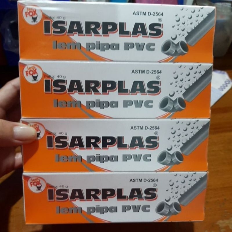 Lem pipa PVC isarplas tube original lem PVC super - 40g