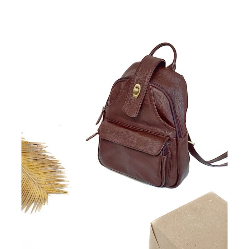 tas gendong tas ransel wanita tas punggung kulit sapi