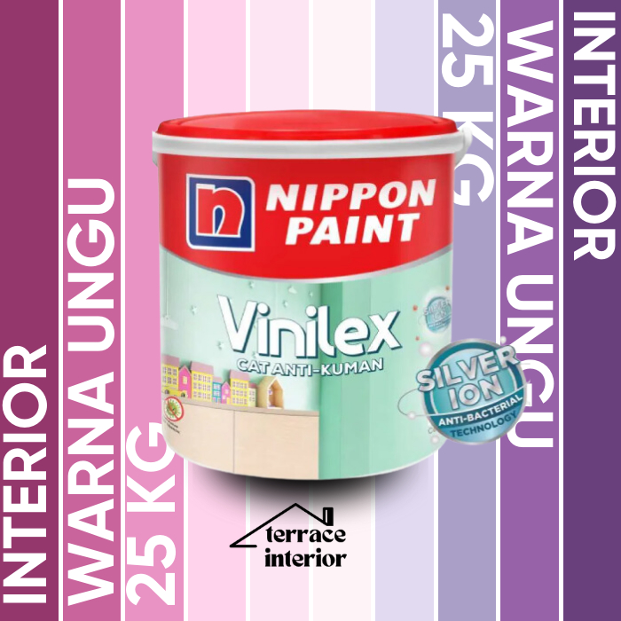 Cat Tembok Vinilex Silver Ion Nippon Paint Interior Warna Ungu 25kg
