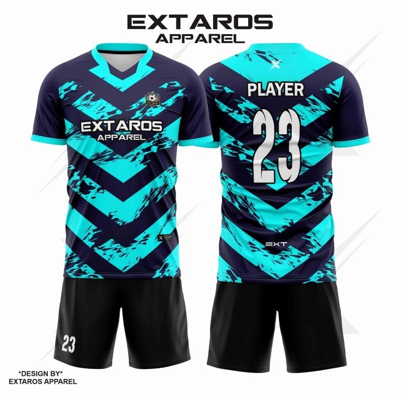 BAJU BOLA JERSEY FUTSAL BEBAS NAMA COSTUME PRINT "DESIGN BY" EXTAROS APPAREL