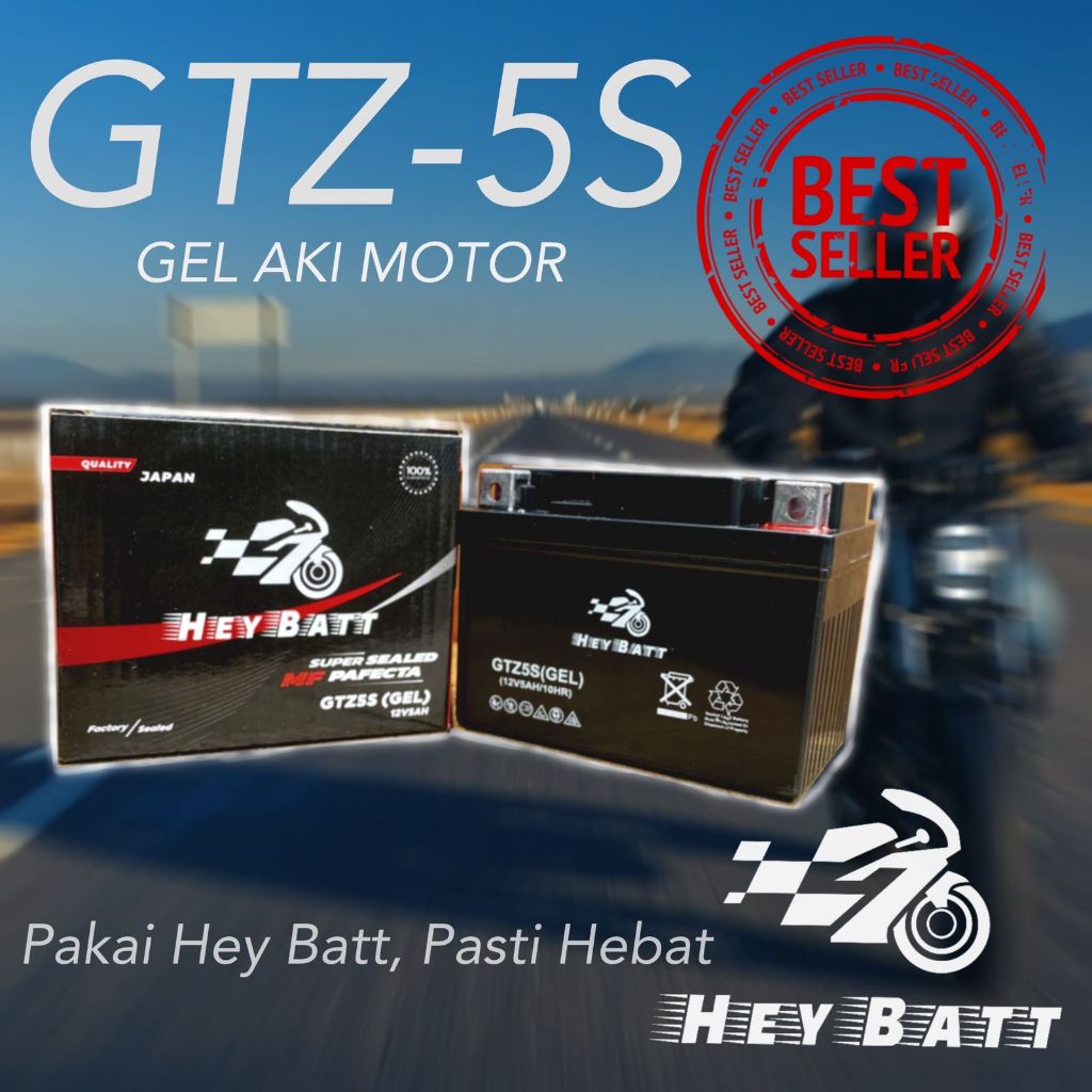 Aki motor honda beat Heybatt GTZ-5S GEL