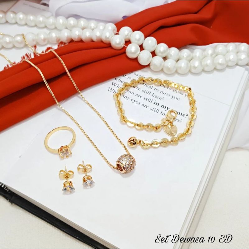 Perhiasan wanita satu set mata satu titanium terlaris