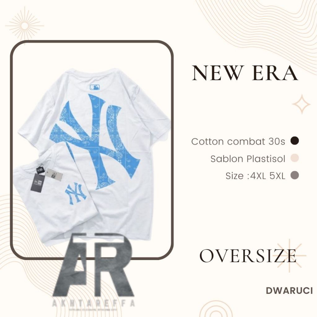 Kaos Pria NY Big Size 4XL 5XL Tshirt MLB Oversize XXXXL XXXXXL Baju Jumbo Cowok Keren Pakaian Basseb