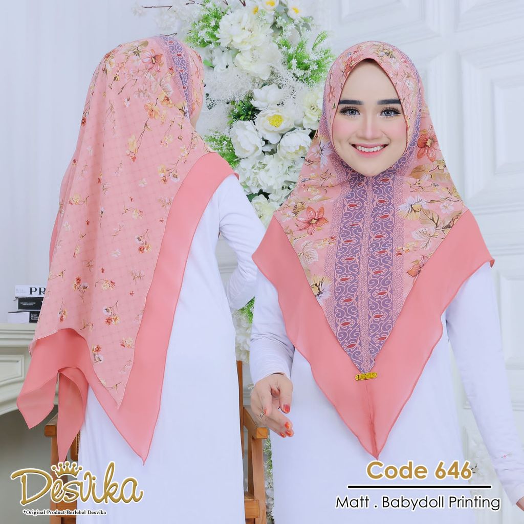 DESVIKA 646 KHIMAR CERUTY MOTIF DESVIKA ORIGINAL DESVIKA