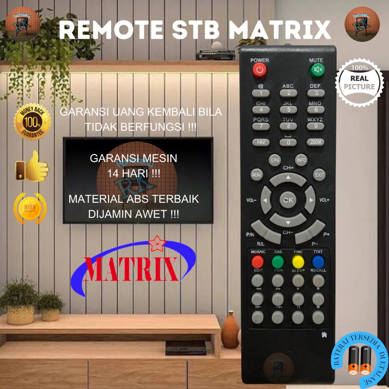 Remot STB Matrix Burger S1 / Receiver parabola tanaka / Getmecom MPEG-4