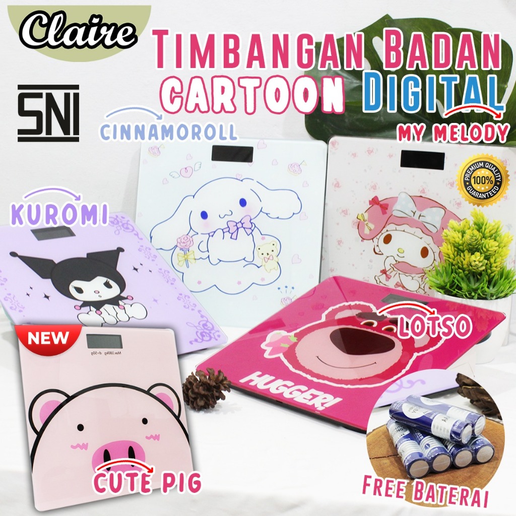 Timbangan Badan Digital Karakter / Timbangan Badan Digital Layar LCD / Timbangan Badan Banyak Karakt