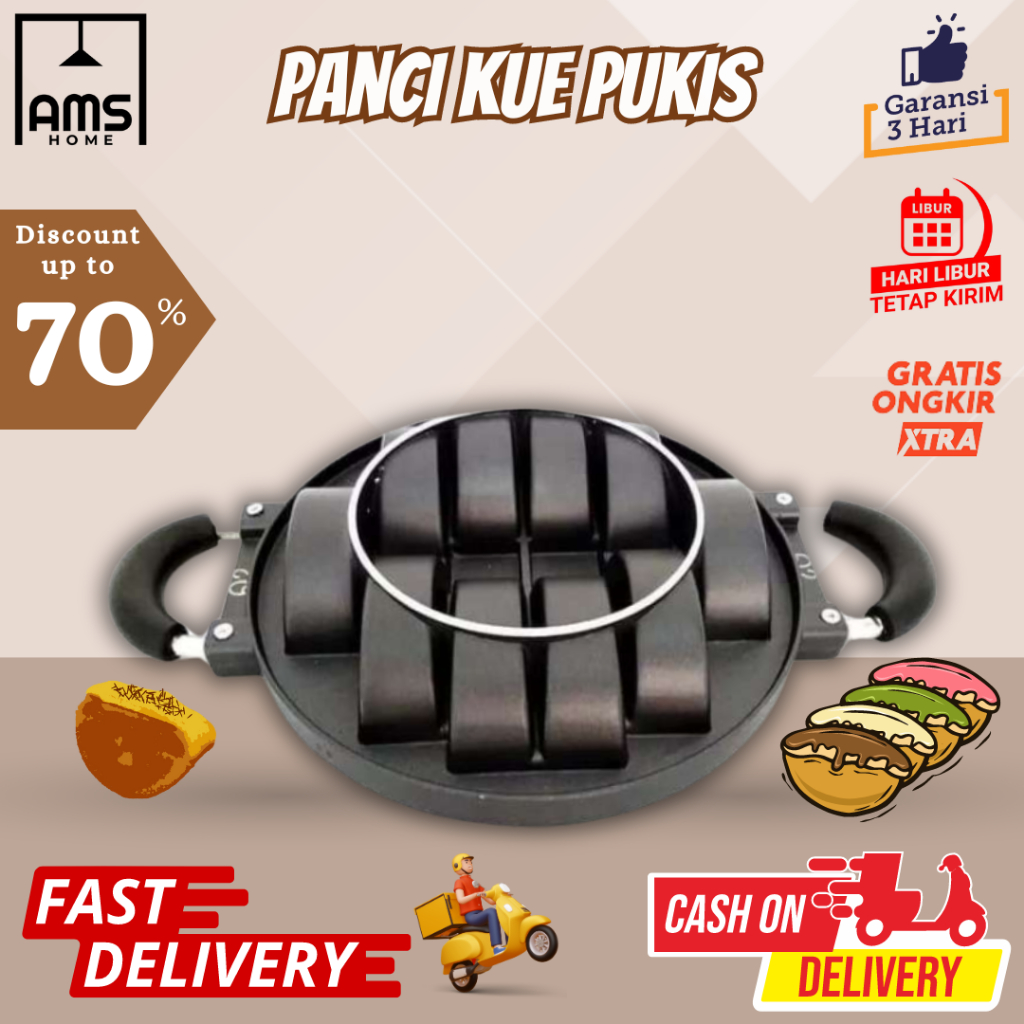 Cetakan kue pukis isi 10 Lubang / Cetakan kue Pancong ANTI LENGKET
