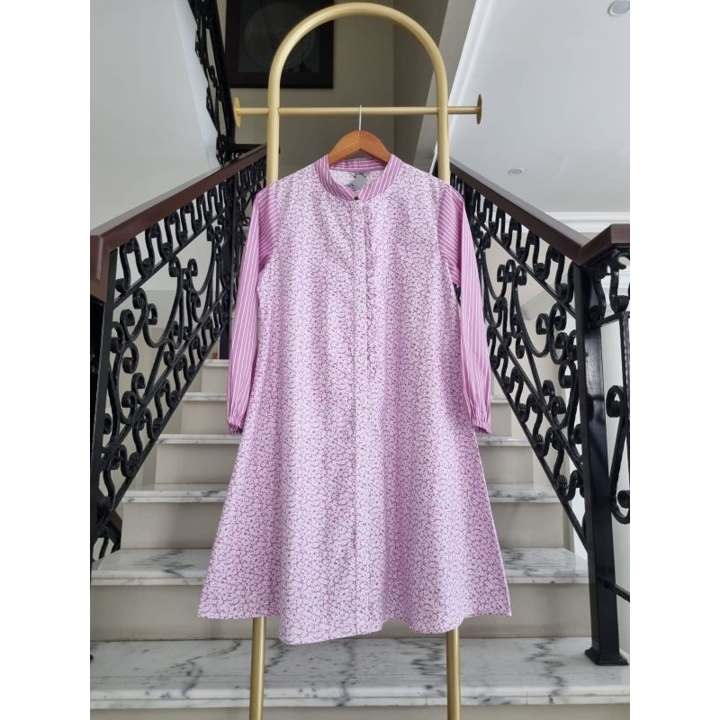 Tunik motif bunga kecil cantik ORI by edness Kayla atasan long tunic wanita muslimah bahan katun jep